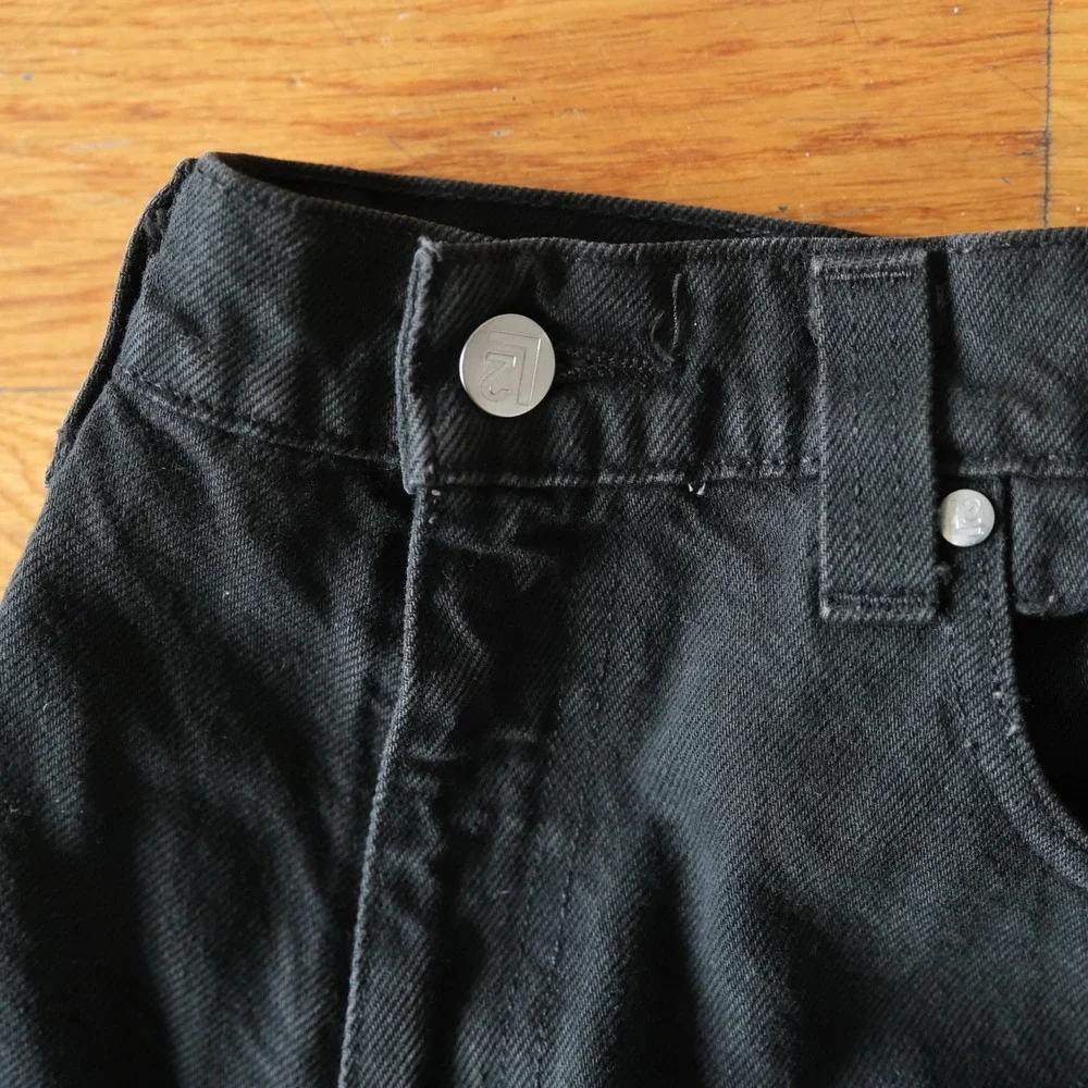 Levis Baggy Fit Jeans Mens Black Raw Hem Vintage Y2K 33x30 Streetwear Skater - Picture 3 of 12